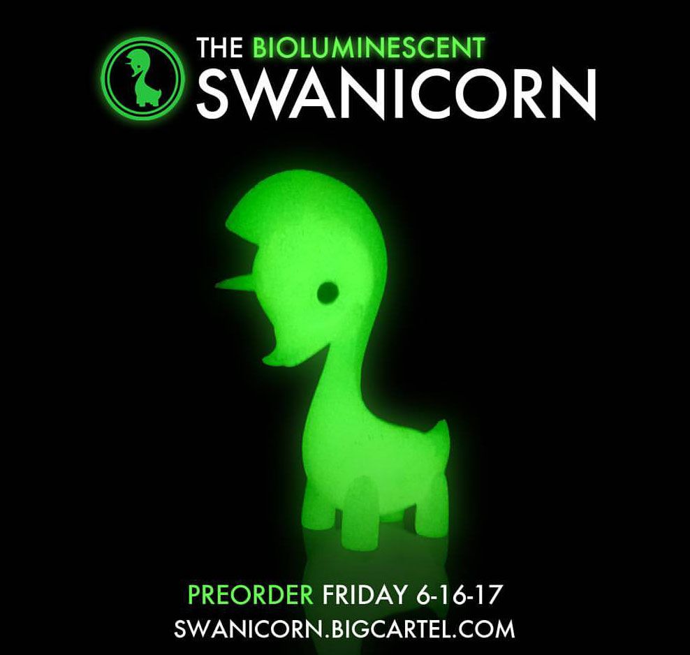 "Bioluminescent" resin Swanicorn's from Daniel Fleres... releasing soon